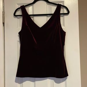 Size 6 purple velvet White House Black Market top